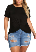 Load image into Gallery viewer, Plus Size Twisted Knit Tee