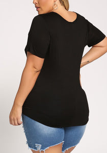 Plus Size Twisted Knit Tee