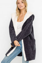 Load image into Gallery viewer, Plush Grey Hooded Cardigan